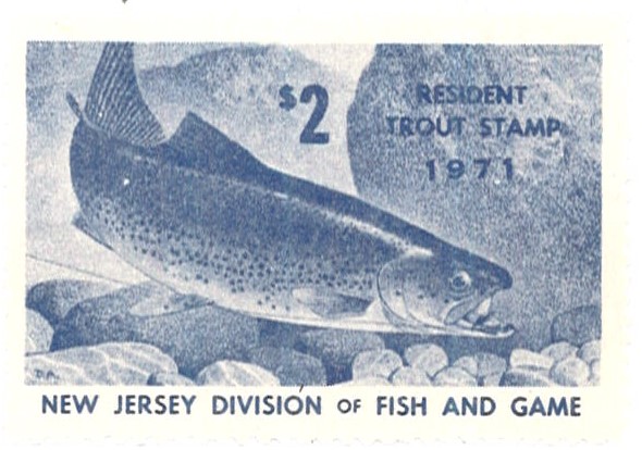 (image for) 1971 New Jersey Resident Trout Stamp MNH CV